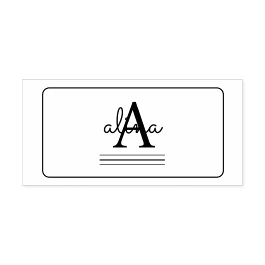 Create Your Own Personalize Monogram Zelfinktende Stempel (Design)