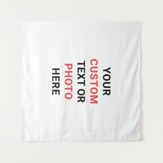 Create Your Own Personalize Square Wandkleed (Voorkant (horizontaal))