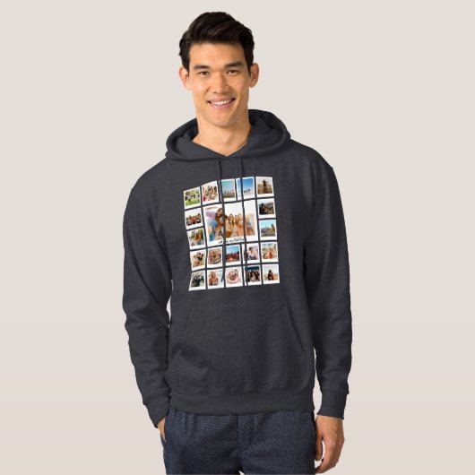 Create Your Own Personalized 20 Photo Collage Hoodie (Voorkant volledig)