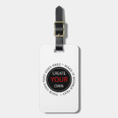 Create Your Own - Personalized, branded / Custom Bagagelabel (Voorkant verticaal)
