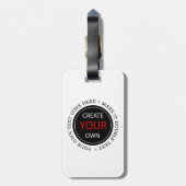 Create Your Own - Personalized, branded / Custom Bagagelabel (Achterkant verticaal)
