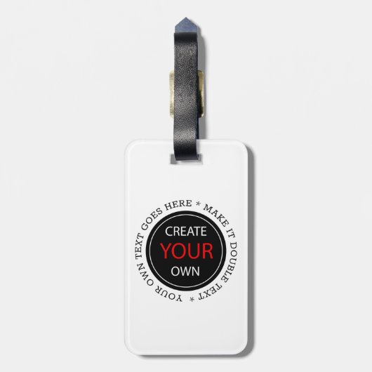 Create Your Own - Personalized, branded / Custom Bagagelabel (Achterkant verticaal)