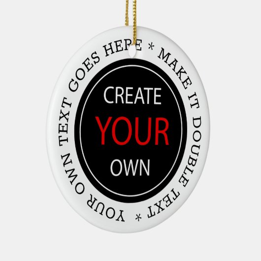 Create Your Own - Personalized, branded / Custom Keramisch Ornament (Rechts)