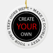 Create Your Own - Personalized, branded / Custom Keramisch Ornament (Achterkant)