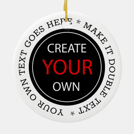 Create Your Own - Personalized, branded / Custom Keramisch Ornament (Achterkant)