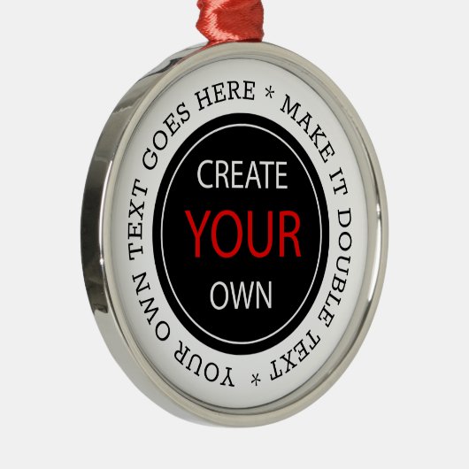 Create Your Own - Personalized, branded / Custom Metalen Ornament (Rechts)