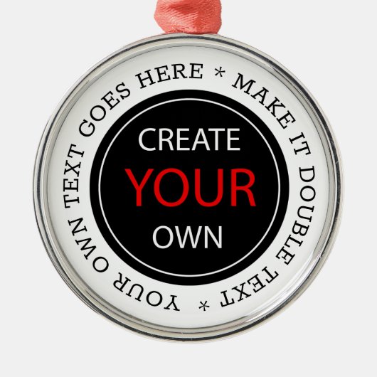 Create Your Own - Personalized, branded / Custom Metalen Ornament (Voorkant)