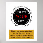 Create Your Own - Personalized, branded / Custom Poster (Voorkant)
