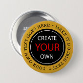 Create Your Own - Personalized, branded / Custom Ronde Button 7,6 Cm (Voorkant /achterkant)