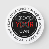 Create Your Own - Personalized, branded / Custom Ronde Klok (Voorkant)