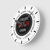 Create Your Own - Personalized, branded / Custom Ronde Klok (Hoek)