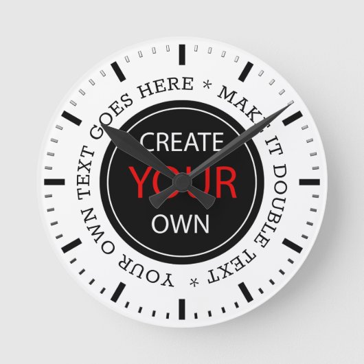 Create Your Own - Personalized, branded / Custom Ronde Klok (Voorkant)