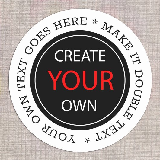 Create Your Own - Personalized, branded / Custom Ronde Sticker