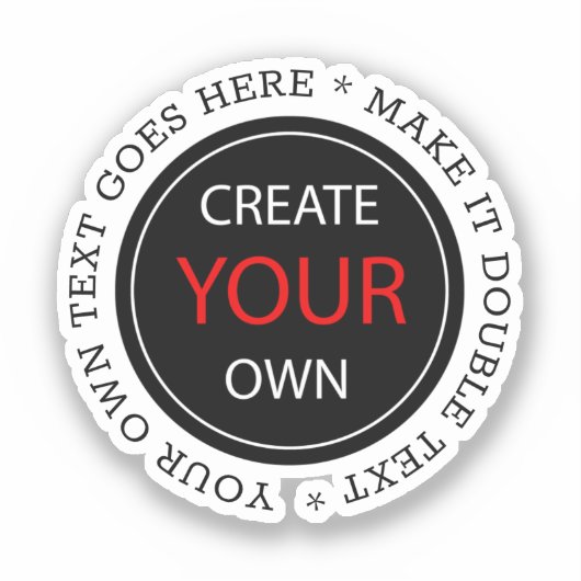 Create Your Own - Personalized, branded / Custom Sticker (Voorkant)