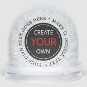 Create Your Own - Personalized, branded / Photo Sneeuwbol (Achterkant)