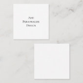 Create Your Own Personalized Custom  Vierkante Visitekaartje (Voorkant / Achterkant)