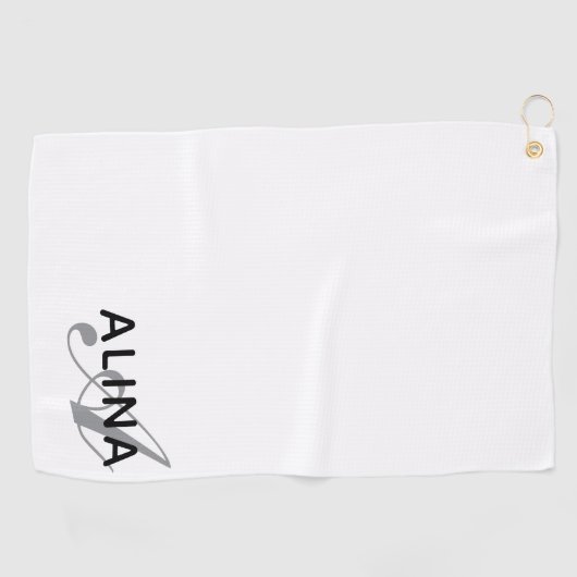 Create Your Own Personalized Name Monogram Golfhanddoek (Horizontaal)