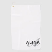 Create Your Own Personalized Name Monogram Golfhanddoek (Voorkant)