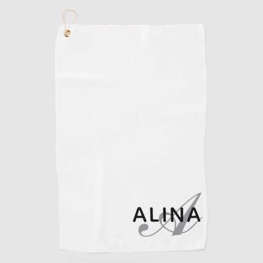 Create Your Own Personalized Name Monogram Golfhanddoek (Voorkant)