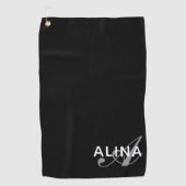Create Your Own Personalized Name Monogram Golfhanddoek (Voorkant)