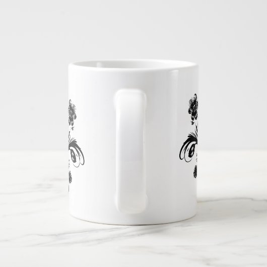 Create Your Own personalized Template Text  Grote Koffiekop (Achterkant)