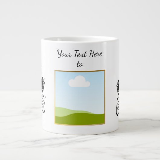 Create Your Own personalized Template Text Grote Koffiekop (Voorkant)