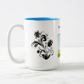 Create Your Own personalized Template Text Tweekleurige Koffiemok (Links)