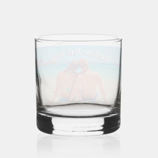 Create Your Own Personalized Text Custom Photo Whisky Glas (Achterkant)