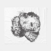 Create Your Own Pet Dog Customized Fleece Deken (Voorkant (Horizontaal))