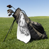 Create Your Own Pet Dog Customized Golfhanddoek (Groen)