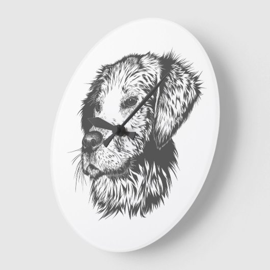 Create Your Own Pet Dog Customized Grote Klok (Hoek)