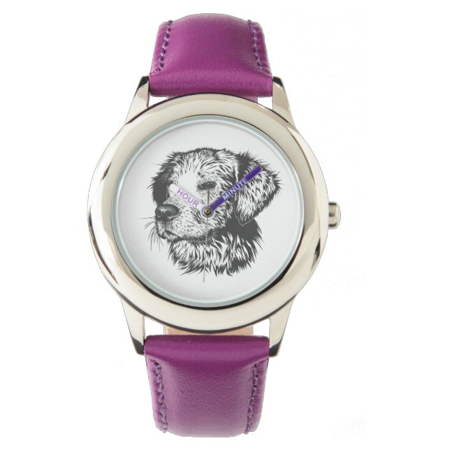 Create Your Own Pet Dog Customized Horloge (Voorkant)