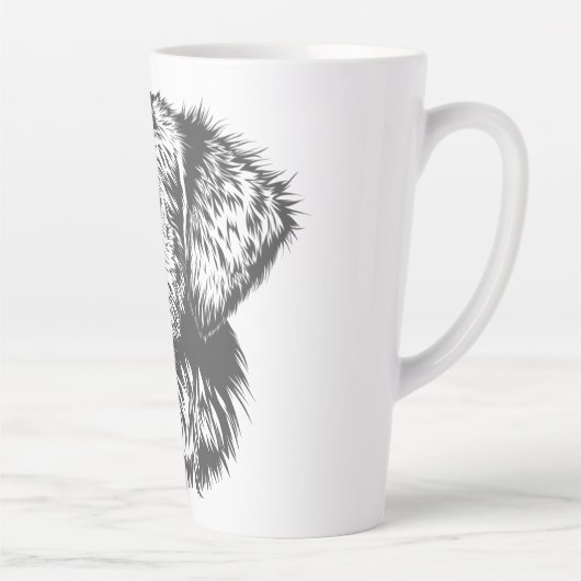 Create Your Own Pet Dog Customized Latte Mok (Rechts)