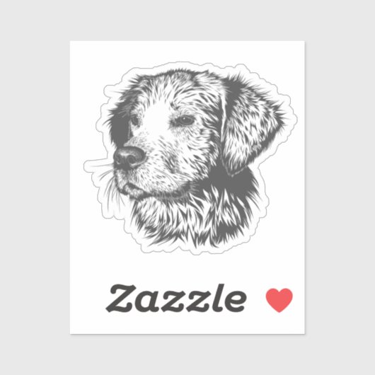 Create Your Own Pet Dog Customized Sticker (Vel)