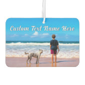 Create Your Own Pet Photo Air Freshener with Text Luchtverfrisser (Achterkant)
