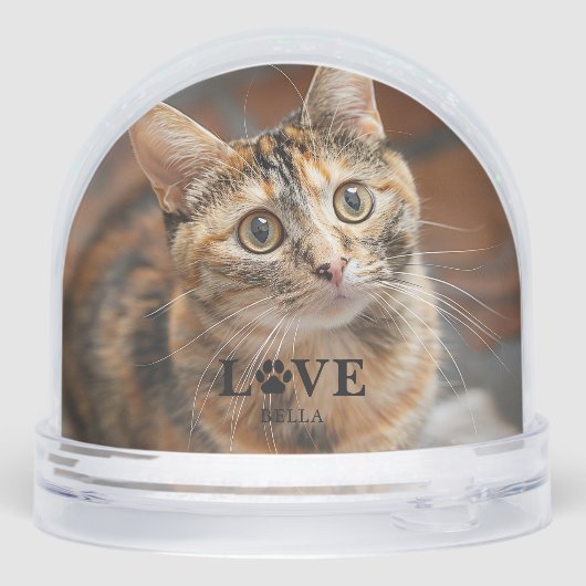 Create Your Own - Pet Photo Personalized Sneeuwbol (Achterkant)