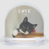 Create Your Own - Pet Photo Personalized Sneeuwbol (Achterkant)