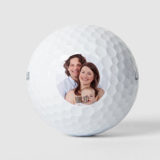 Create Your Own Photo and Text Golfballen (Voorkant)