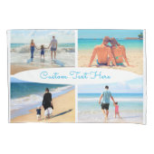Create Your Own Photo Collage Pillow Case and Text Kussensloop (Voorkant)