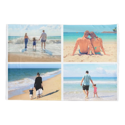 Create Your Own Photo Collage Pillow Case Gift Kussensloop (Achterkant)