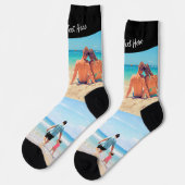 Create Your Own Photo Collage Socks Custom Text Sokken (Links)