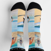 Create Your Own Photo Collage Socks Custom Text Sokken (Top)