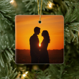 Create your own photo couple keramisch ornament