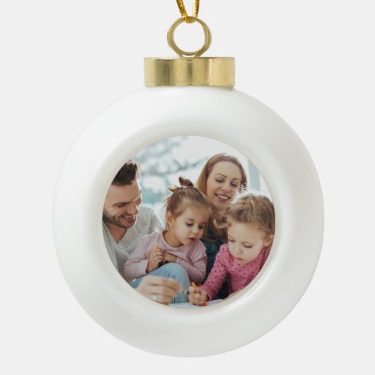 Create Your Own Photo Custom Pic DIY Keramische Bal Ornament (Voorkant)