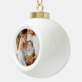 Create Your Own Photo Custom Pic Double Sided Keramische Bal Ornament (Rechts)