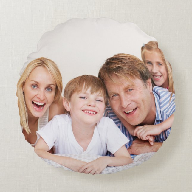Create Your Own Photo Custom Pic Double Sided Rond Kussen (Voorkant)