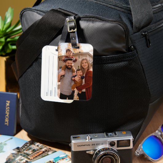 Create Your Own Photo Custom Picture DIY  Bagagelabel (Voorkant & Achterkant)