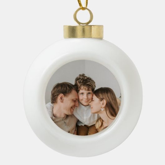 Create Your Own Photo Custom Picture DIY  Keramische Bal Ornament (Voorkant)