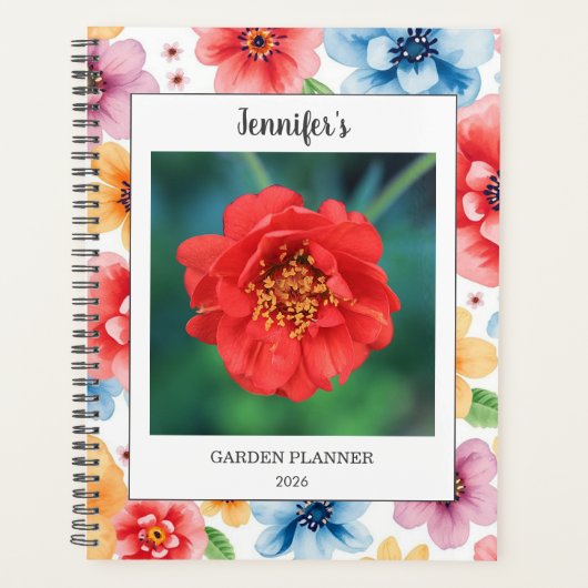 Create your own photo floral pattern garden planner (Voorkant)
