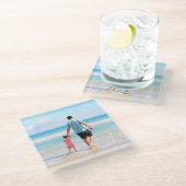 Create Your Own Photo Glass Coaster Gift Glazen Onderzetter (Schuin)